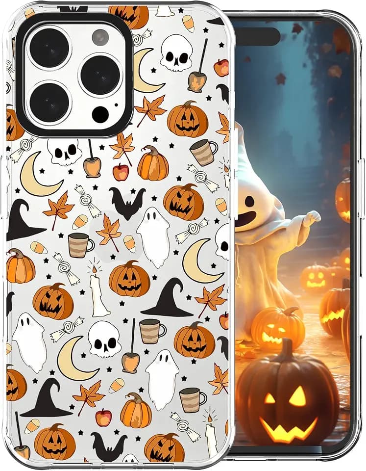 Halloween Case Compatible for iPhone 16 Pro Clear