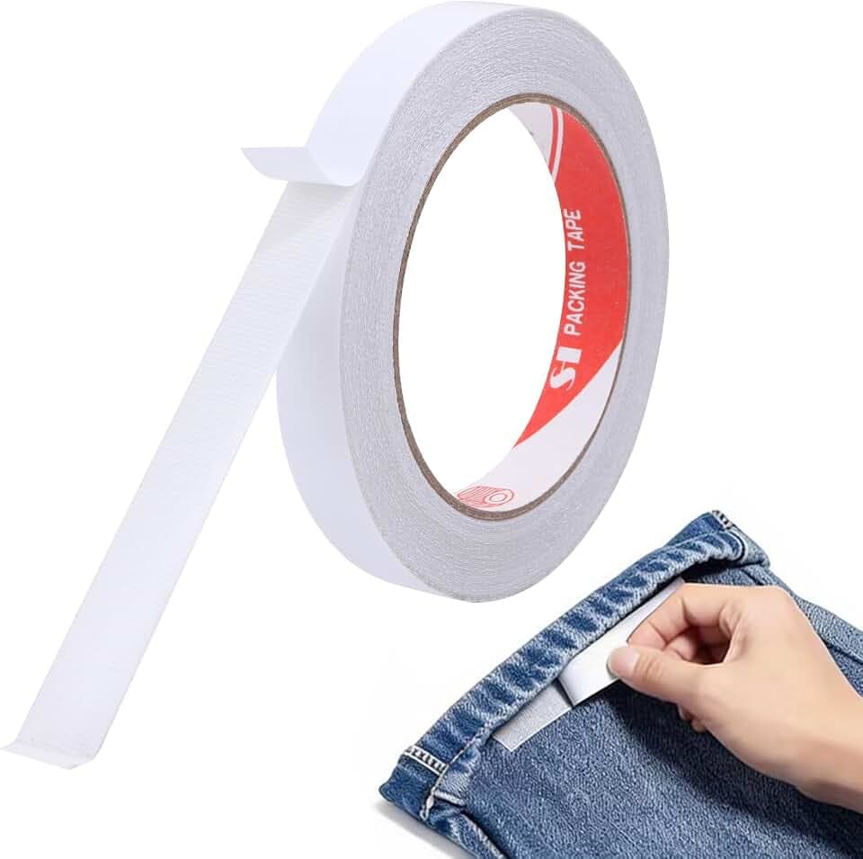 Hem Tape for Pants Heavy Duty Tape No Sew No Iron 5/8 in x 49 Feet