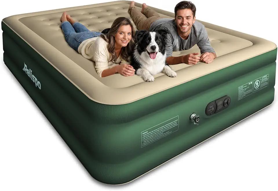 Air Mattress Queen with Built in Pump, Full-Wrap Pongee Fabric