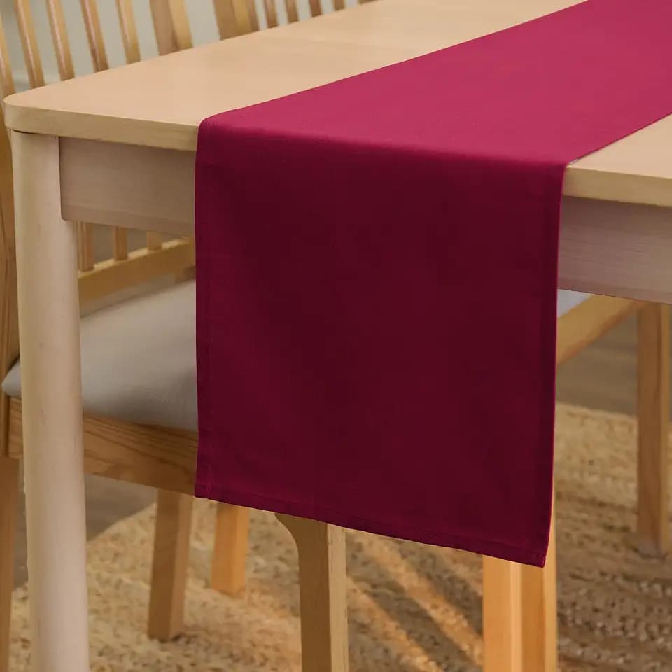 Encasa XO Table Runner, Cotton Canvas Dining Runner 13"x72"