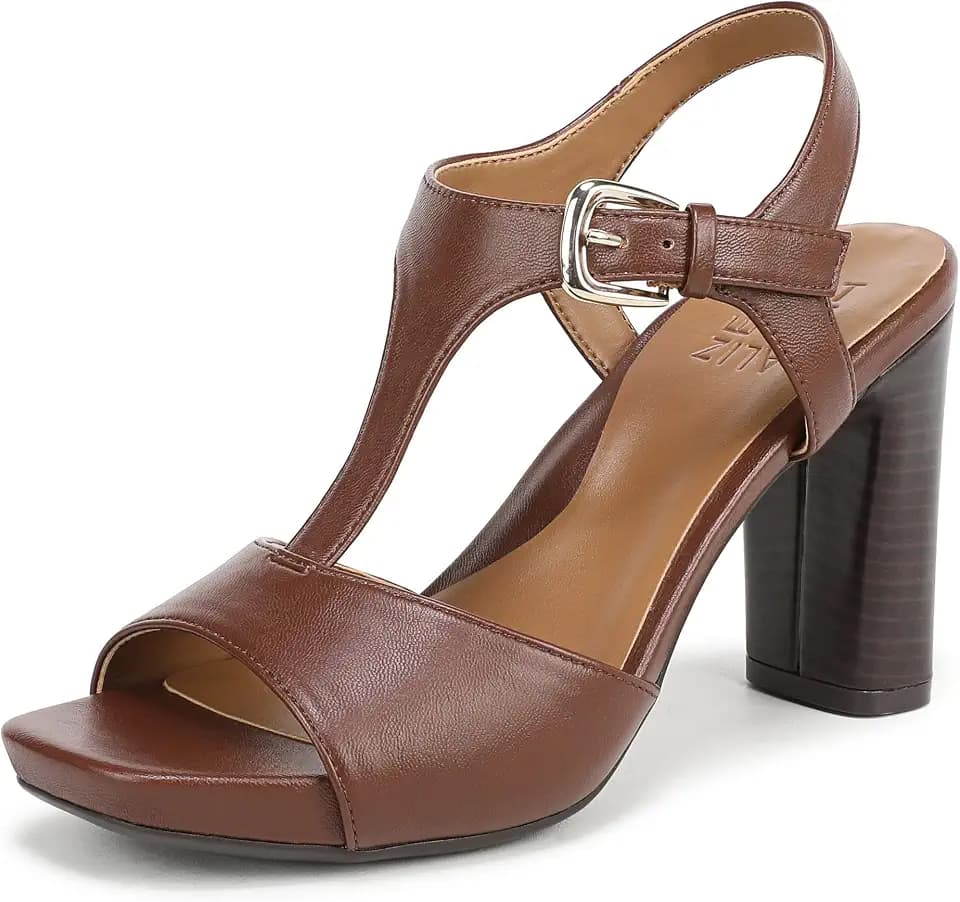 Naturalizer Women's Marlowe Platform T-Strap Heeled Sandals