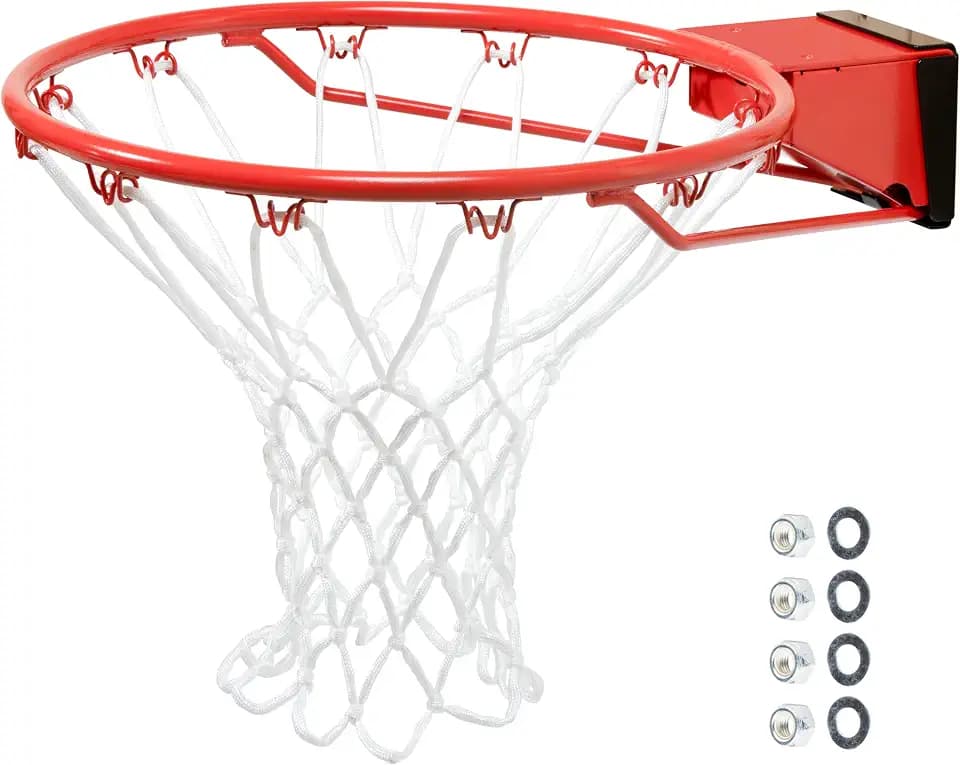 Silverback Standard Breakaway Rim with Nylon Net Compatible with Silverback and Goaliath Portable Basketball Hoops