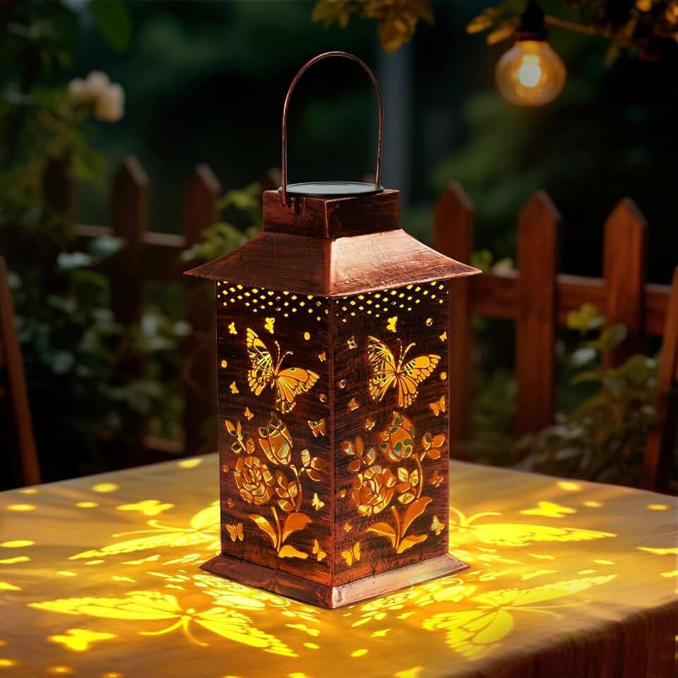 Homemory Gifts for Women, Butterfly Solar Lanterns Outdoor Waterproof