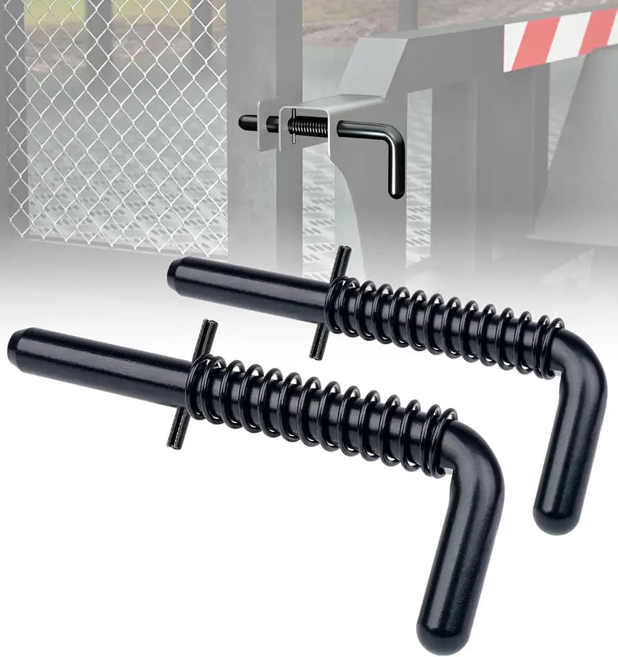 Heavy Duty Steel Trailer Gate Spring Latch Pin | Repair Kit 819T | Anti Rust | Black