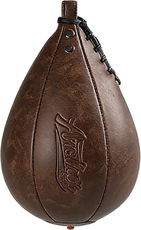 Speed Bag for Boxing & MMA,Leather Reflex Training Pear Shaped Punching Bag