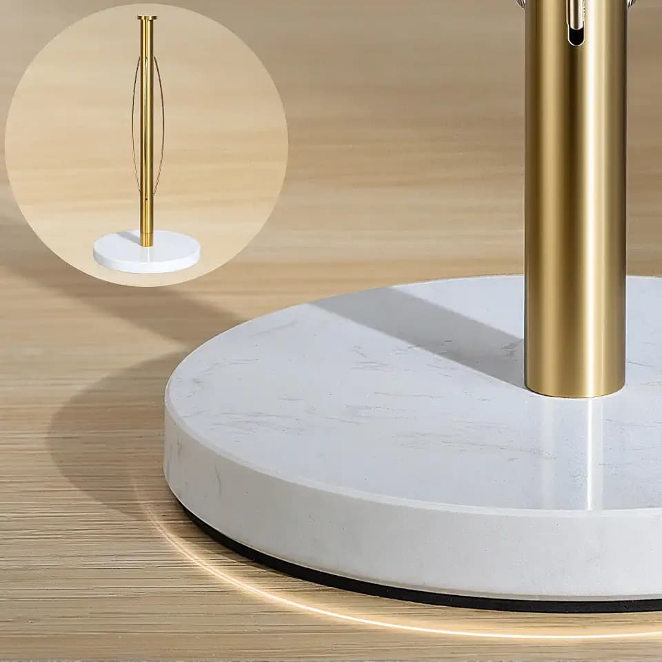 YIGII Marble Base Paper Towel Holder Countertop, Standing Paper Towel Holder with 15-Minute Magnetic Sand Timer, Papertowel Rack for Standard or Jumbo-Sized Roll Paper