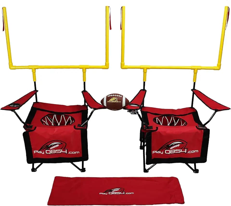 QB54 - The Ultimate Football Yard Game Set, Outdoor Football Toss for Tailgating, Backyard, Beach, Park, Tournaments, Sports Training, Score Touchdowns, Kick Field Goals
