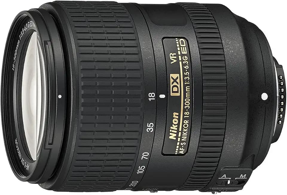 Nikon AF-S DX Nikkor 18-300mm f/3.5-6.3G und VR-Objektiv, schwarz, Nital Card: -