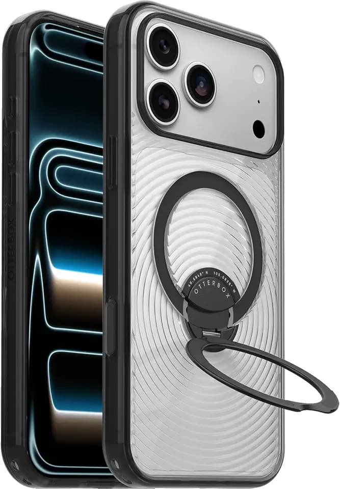 OtterBox Symmetry Stand MagSafe Hülle für iPhone18/17 ProMax,Transp/Schwarz