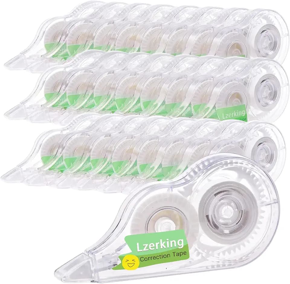 Lzerking Correct Correction Tape,White,32-Count