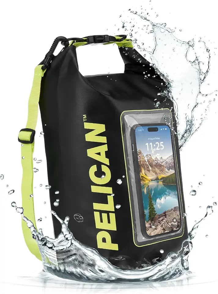 Pelican Marine IP68 Waterproof Dry Bag 5L w/Phone Pouch/Case - Black/Yellow
