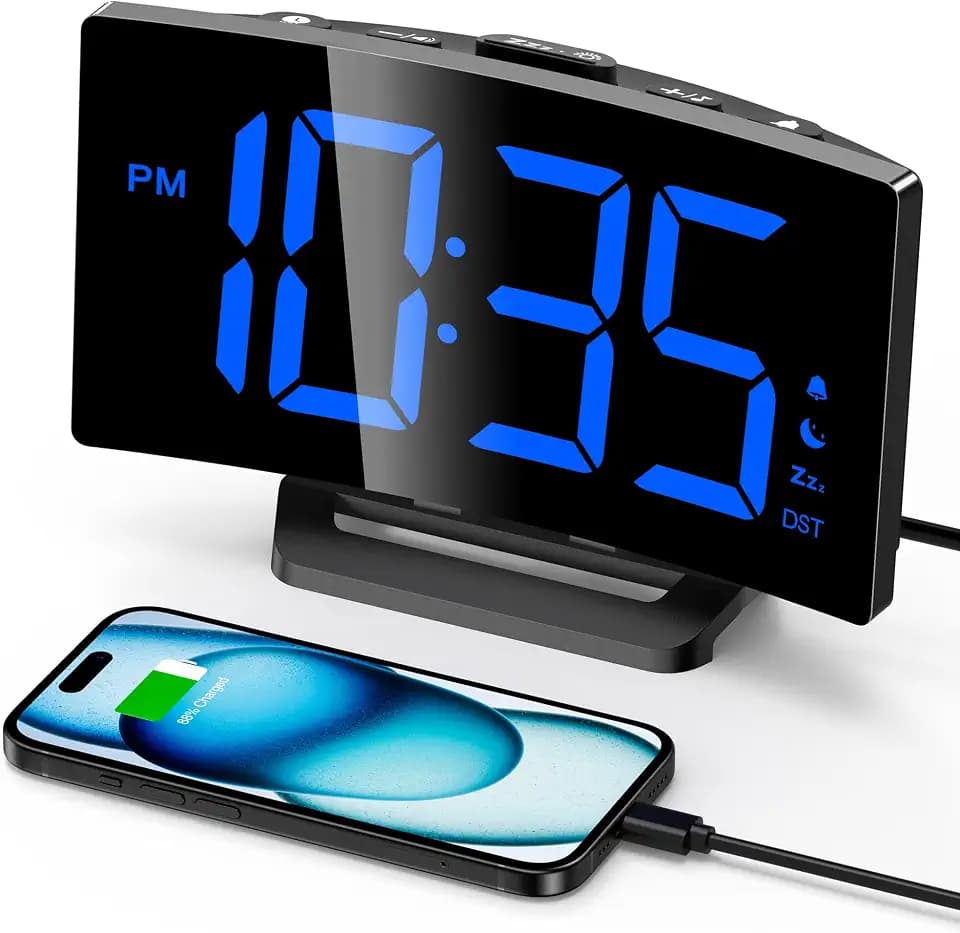 GOLOZA Digital Alarm Clock for Bedrooms, Digital Clock for Kids