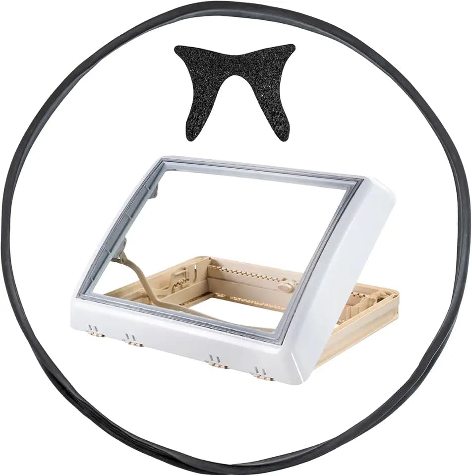 Außenrahmen Fensterdichtung, kompatibel mit Dometic Midi Heki Dachfenster, 239 cm Länge, Schwarz, EPDM, Ersatz für BG 1521, 209/069, für Midi Heki Style, Umrüstungsdichtung Zwangsentlüftung Wohnwagen