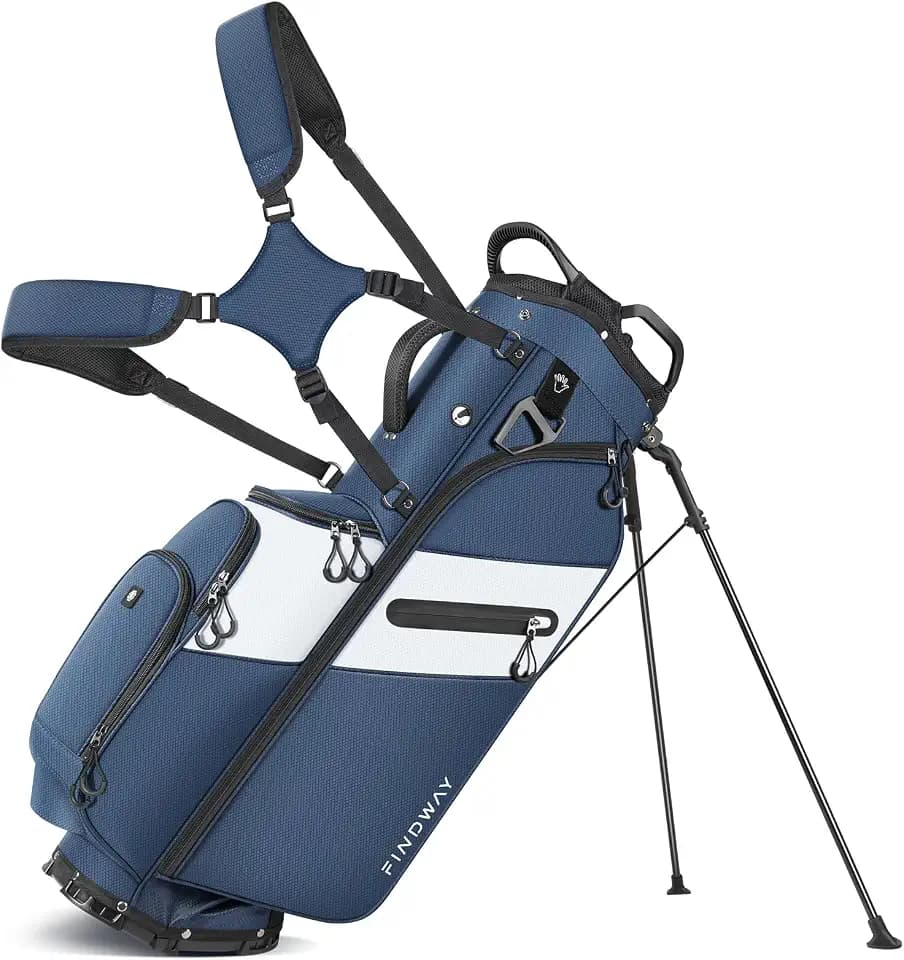 Findway Golf Stand Bag 7 Way, Lightweight Golf Bag for Men Women, Golf Club Carry Bag with Multiple Pockets, Detachable Dual Straps