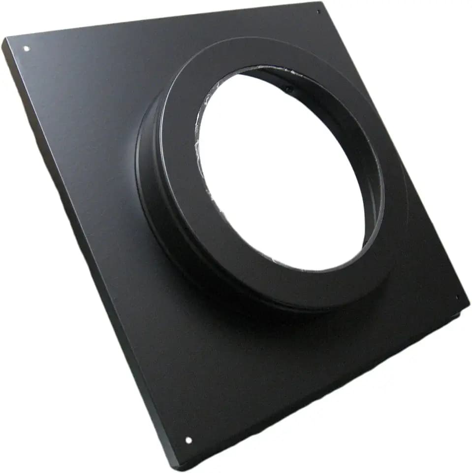 Simpson Dura-Vent 46DVA-DC - Round Ceiling Support/Wall Thimble Cover- 4"x6 5/8" Direct Vent, Black