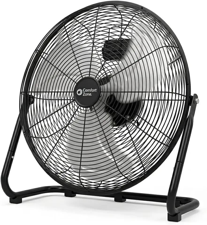 COMFORT ZONE 20-Inch High-Velocity Industrial Floor Fan