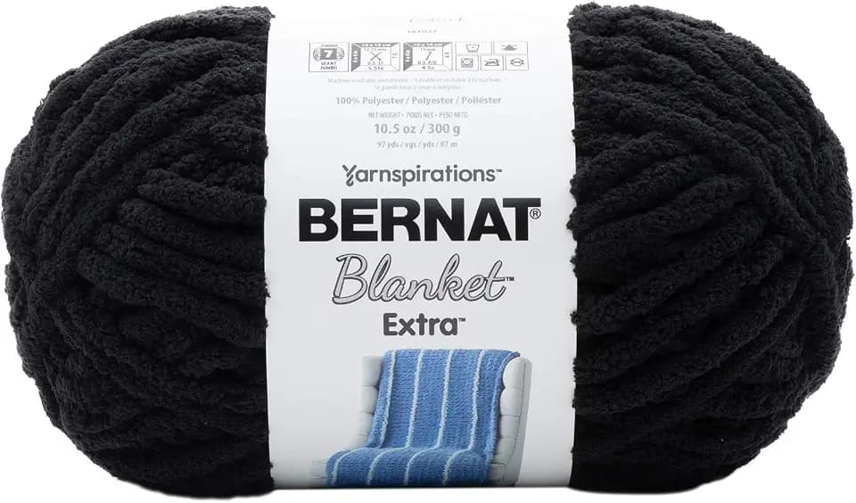 Bernat Blanket Extra Yarn-Black