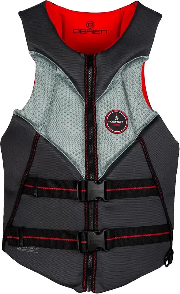 O'Brien Mens Aviator USCGA Neoprene High Performance Life Jakcet for Skiing, Surfing, Wakeboard & PWC