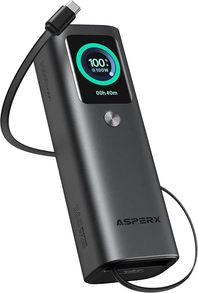 AsperX Laptop Powerbank 20000mAh,Total 165W Schnellladen