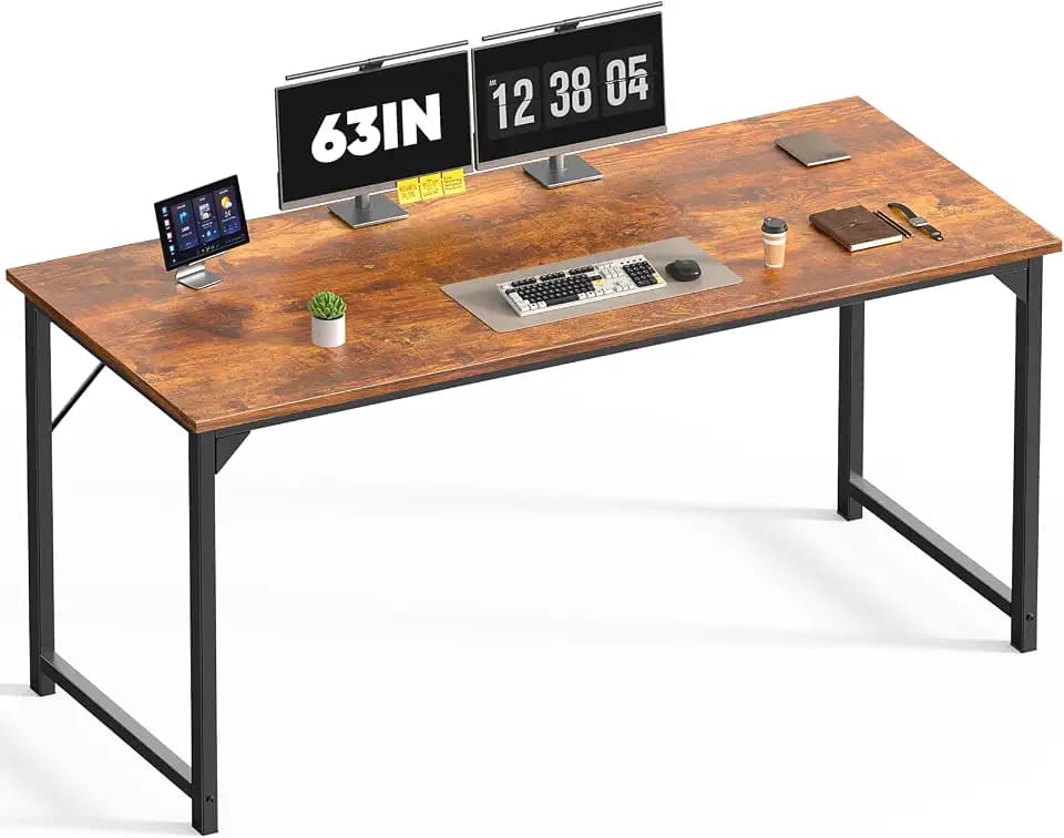 DUMOS 63 Inch Small Computer Desk, Gaming Desks for Home Office Bedroom