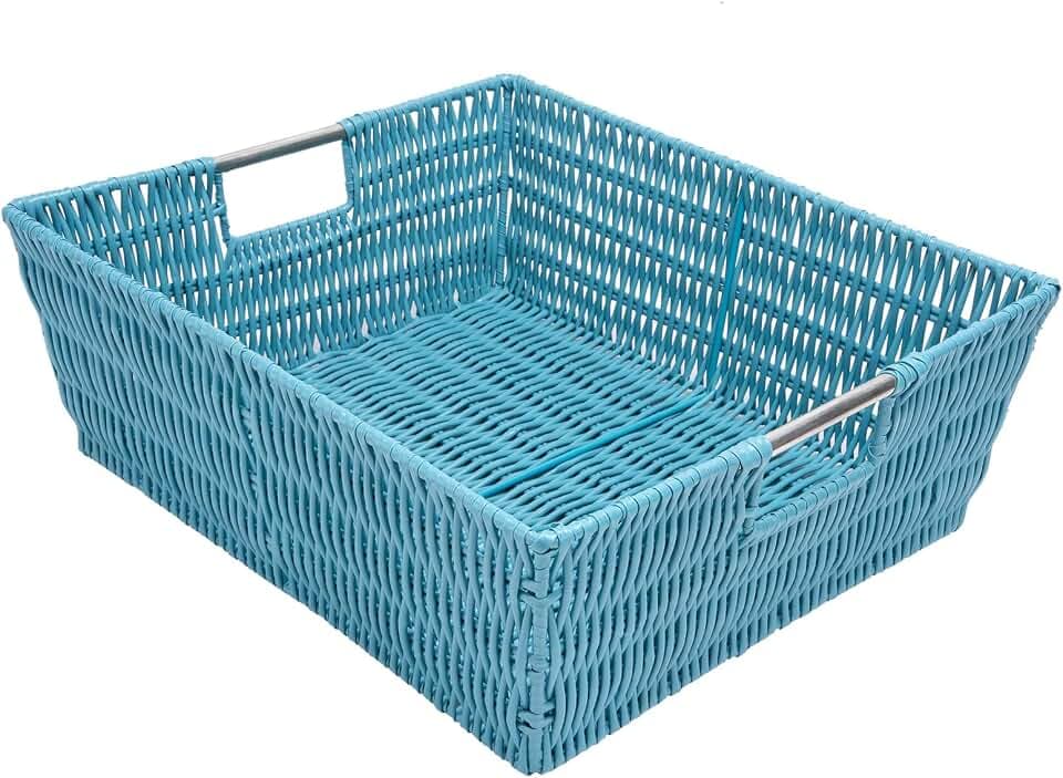 Whitmor Rattique Shelf Tote Berry Blue