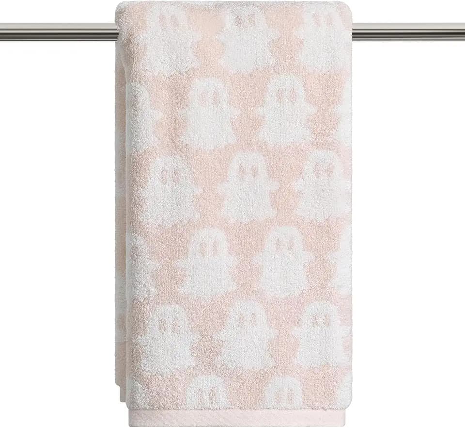 Artoid Mode 1 Pc Pink Ghost Halloween Hand Towel for Bathroom