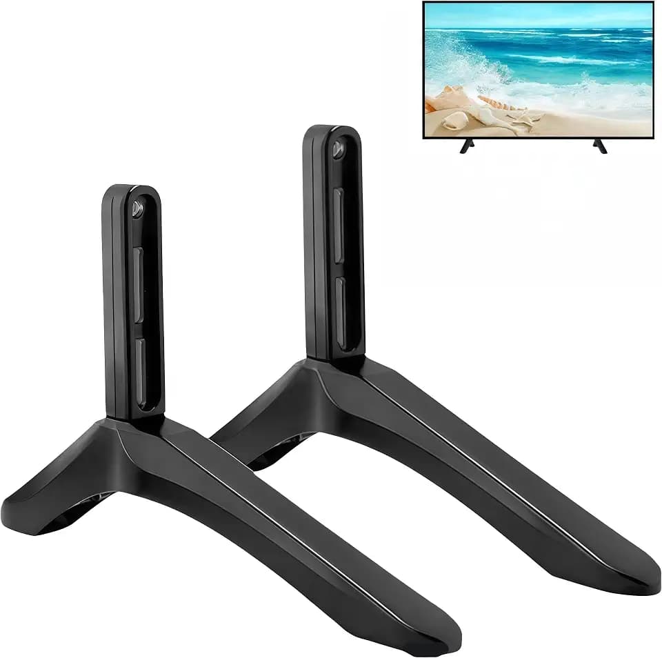 TV-Sockelfüße, Universal-TV-Basisständer, kompatibel mit den meisten 81,3-139,7 cm (32-55 Zoll) Fernsehern, TV-Ständerbeinen, Smart-TV-Tischständer, Flachbildfernseher, Ersatzsockel, kein Bohren