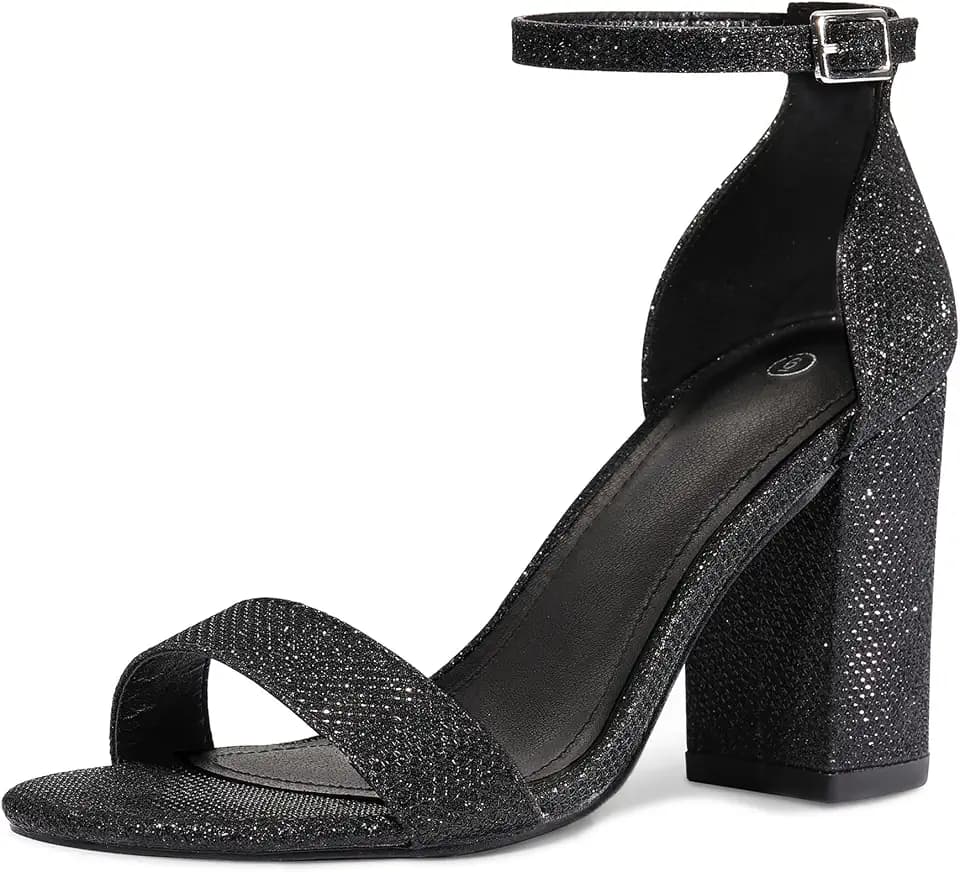 COASIS Women's Chunky Block Heels Open Toe Ankle Strap Heeled Sandals