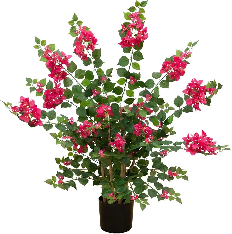 Nearly Natural 42 in Artificial Bougainvillea Tree with Pink Blooms