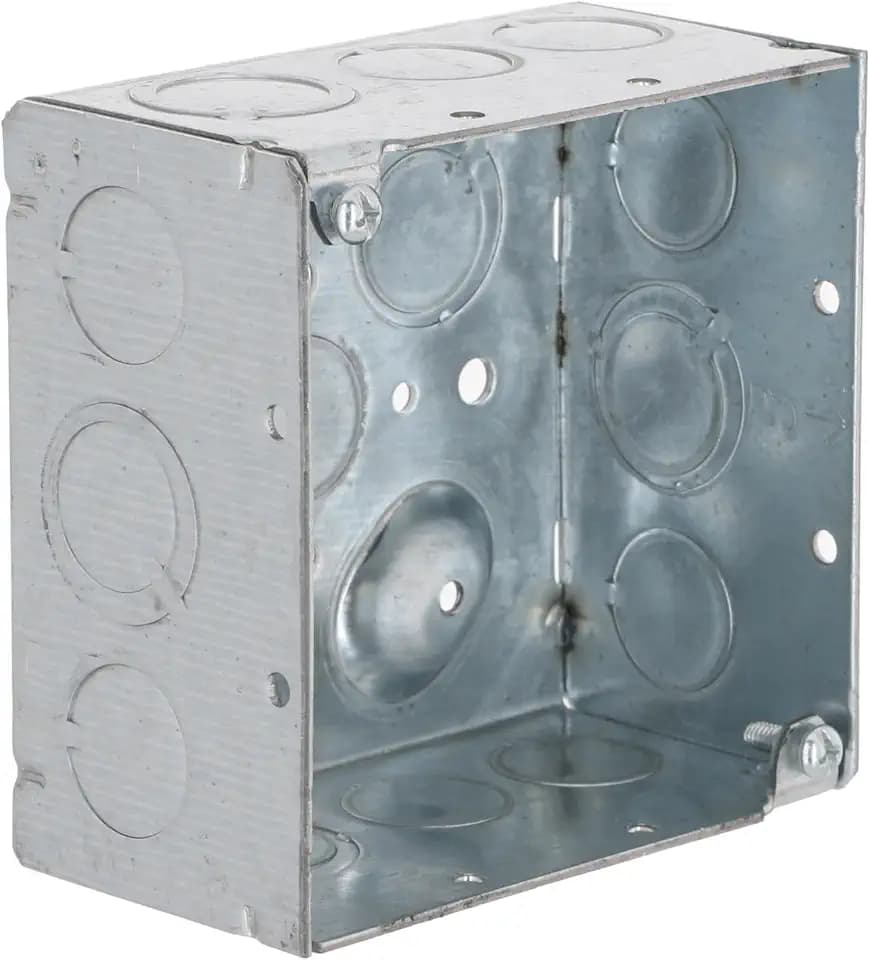 RACO 4 in. Square Electrical Box, Welded, 2-1/8 in. Deep, 25-Pack