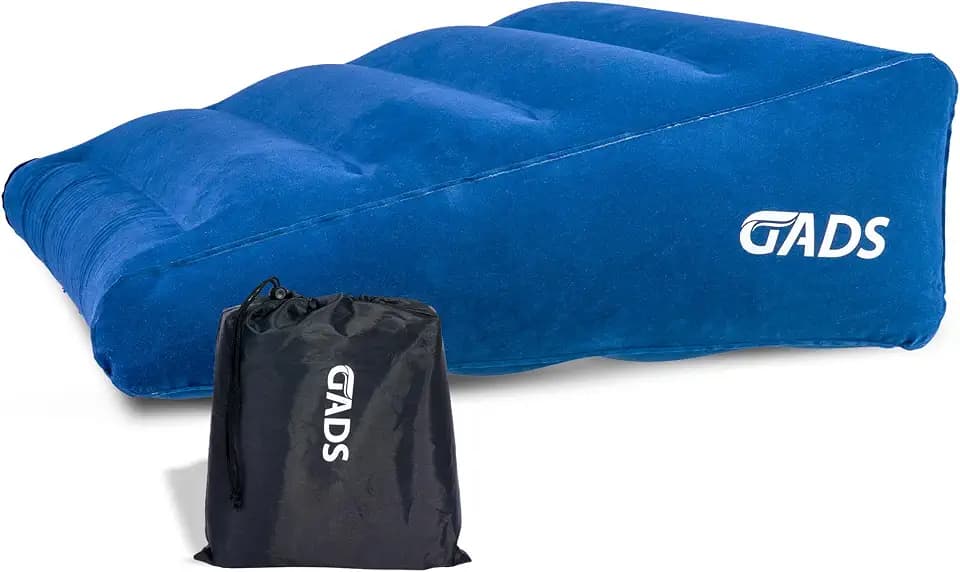 Inflatable Wedge Pillow, Portable Travel Bed Wedge for Sleeping and Support