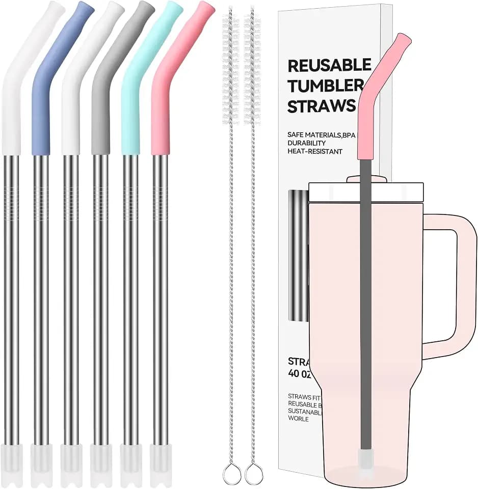 40 oz Straight Metal Straws for 40 oz Stanley Tumbler