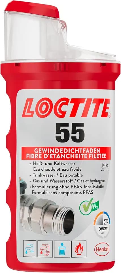 Loctite 55 Gewindedichtfaden für Rohrgewinde & Anschlussstücke, 1x160m