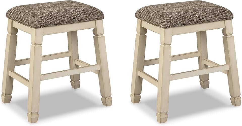 Signature Design by Ashley Bolanburg Counter Height Bar Stools, Set of 2