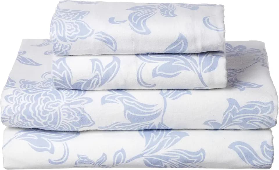 Celeste Home Ultra Soft Flannel Sheet Set with Pillowcase, Queen, Corsage