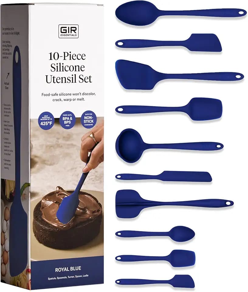 GIR: 10-Piece Silicone Essentials Kitchen Utensils Set – Royal Blue