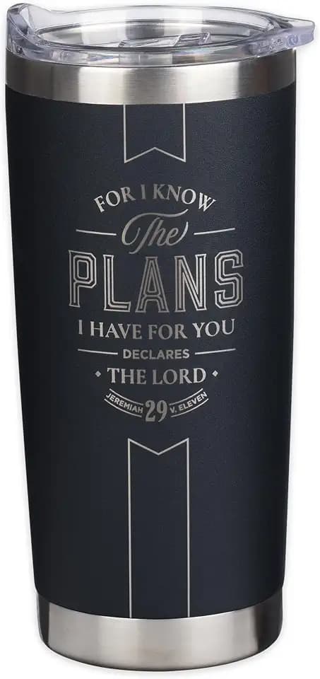 Christian Art Gifts Large 18 oz. Stainless Steel Travel Tumbler for Men & Women