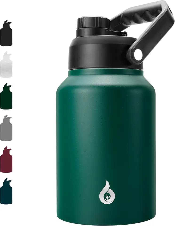 BJPKPK 64oz Insulated Water Bottle, Half Gallon Stainless Steel Water Jug
