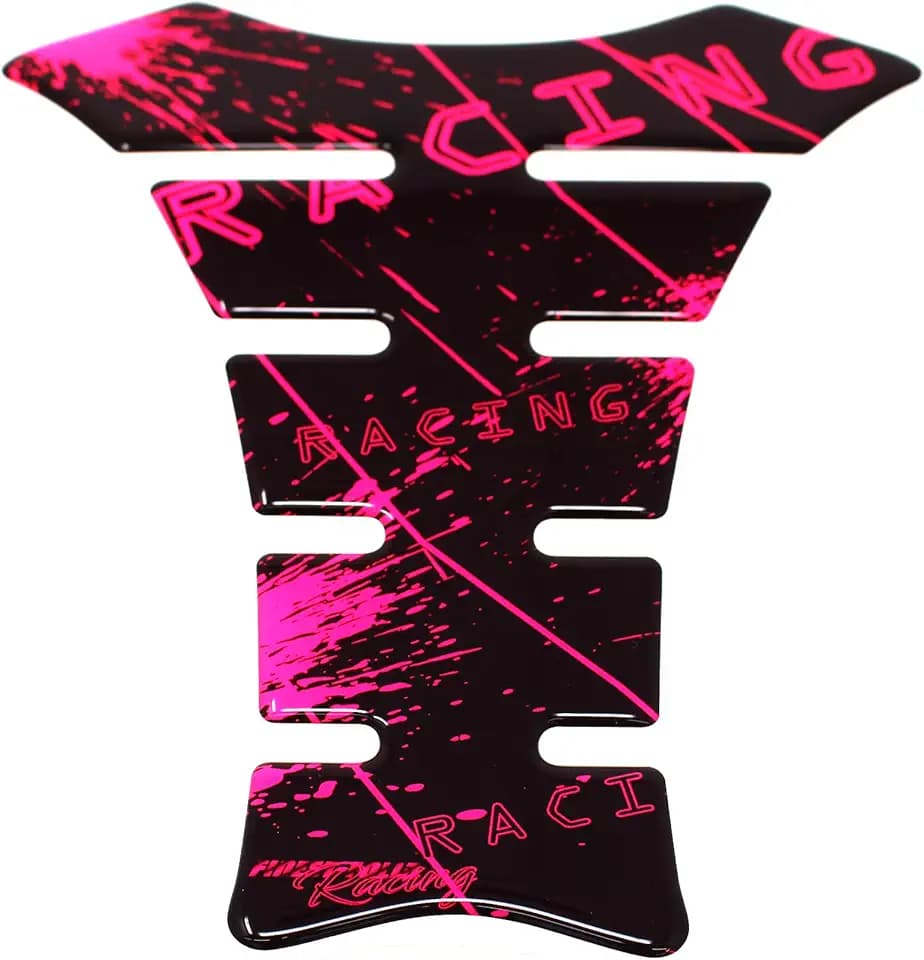 Finest Folia Gel Tankpad Motorrad Aufkleber Neon Pink Glanz 3D Tankschutz