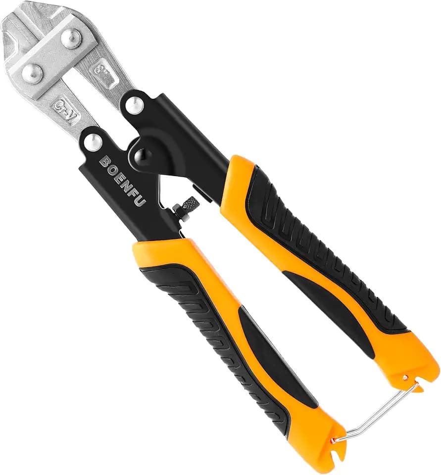 BOENFU Small Bolt Cutter Heavy Duty Wire Cutter Spring Loaded Anti-Slip Grip