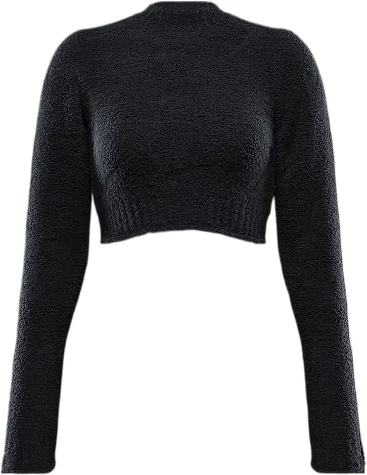 Nike Sportswear Phoenix Cozy Boucle Women's Tight Long-Sleeve Knit Top (Black)