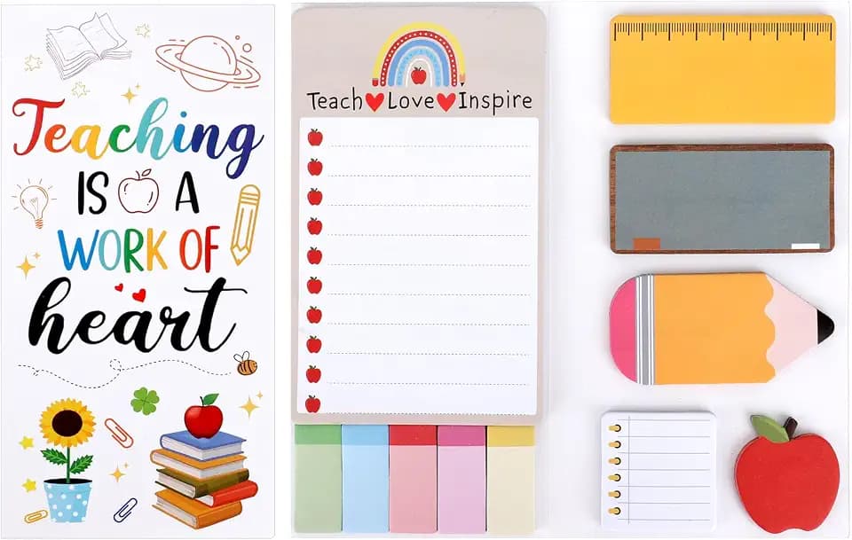 Teacher Sticky Notes Supplies for Back to School First Day of School,Teacher Gifts for Thank You Appreciation from Students,Cute Post it Note Deals Supplies for Classroom Office