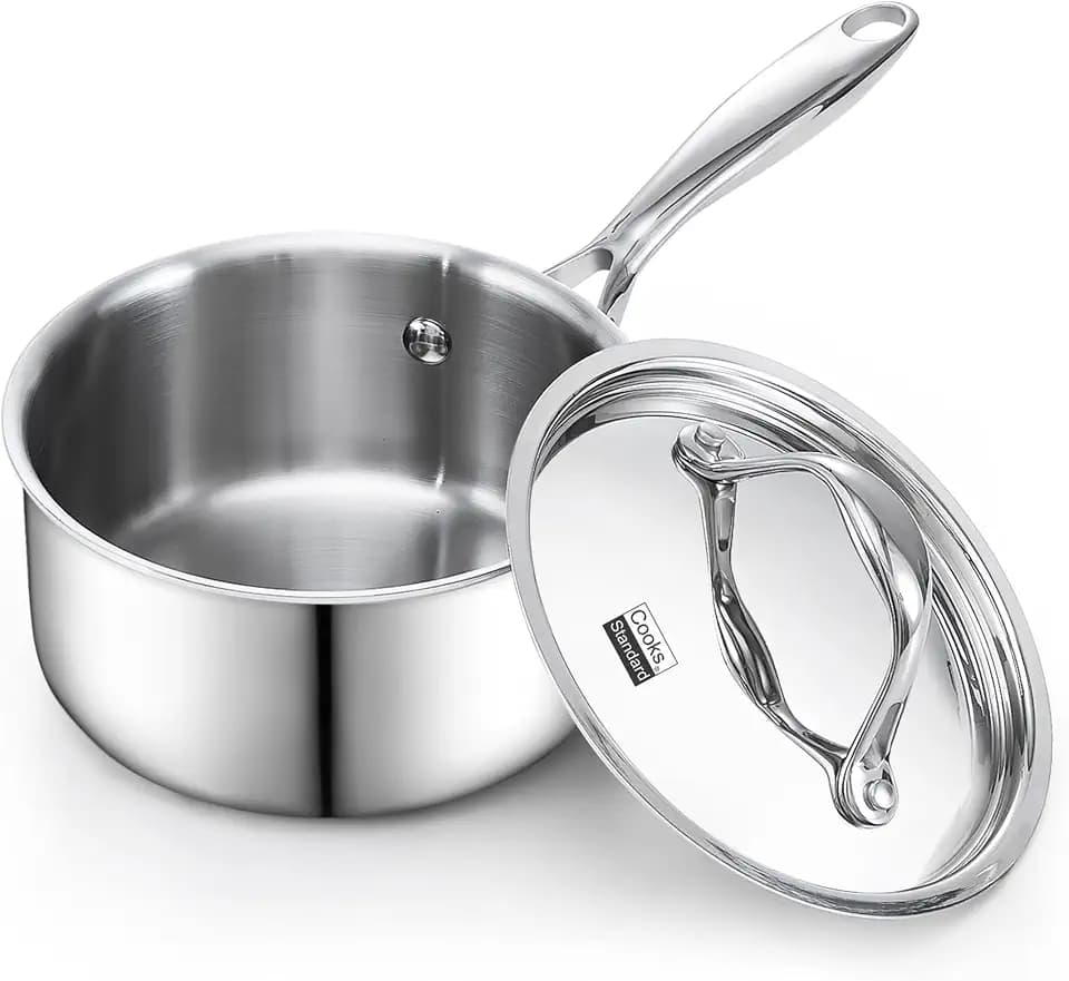 Cooks Standard 1.5 Quart Multi-Ply Clad Stainless Steel Saucepan with Lid