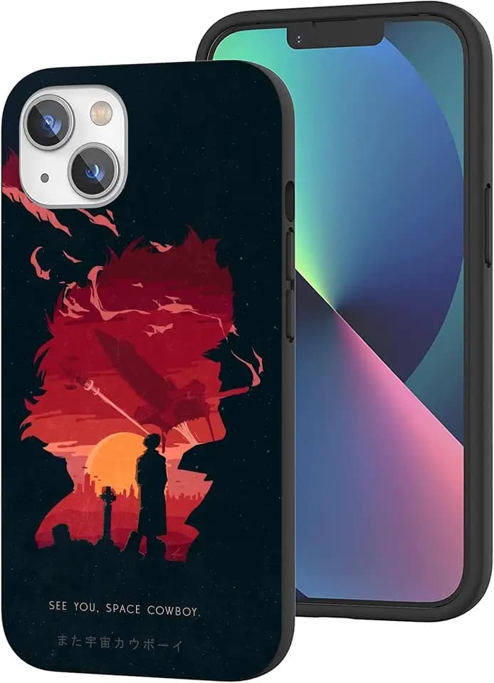 Compatible with iPhone 15 Case, Full Body Protection Shockproof Protective Phone Case Slim Thin Cover (Anime-Cowboy-Bebop-Comic-4)