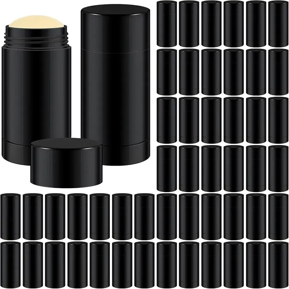 Teenyyou 50 Pcs Empty Deodorant Containers Twist Filling, 30 ml, Black