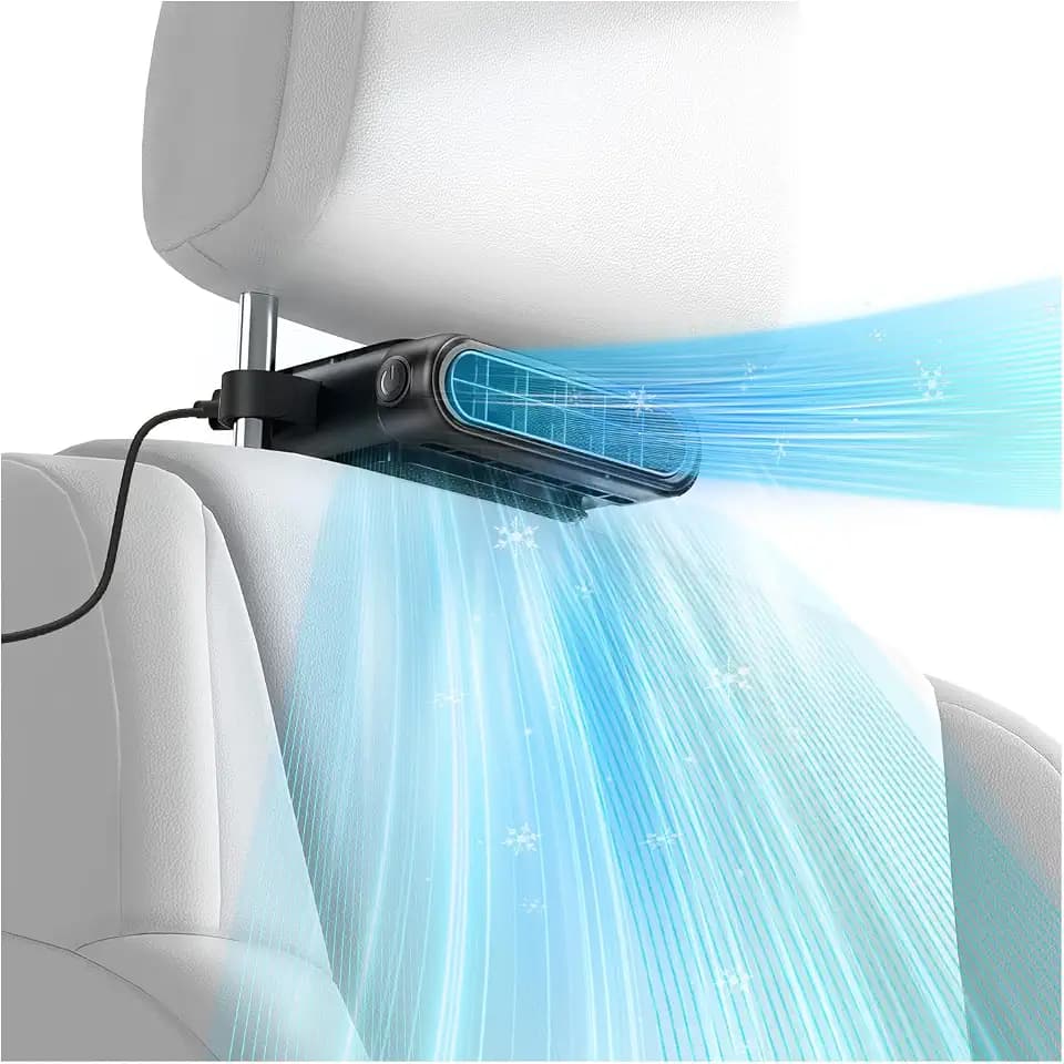 Car Seat Fan with Dual Seatback Cooling Airflow for Driver & Kids