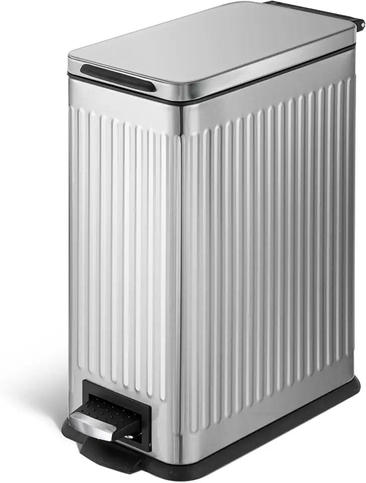 Home Zone Living 3 Gallon Small Trash Can with a Step Pedal Lid
