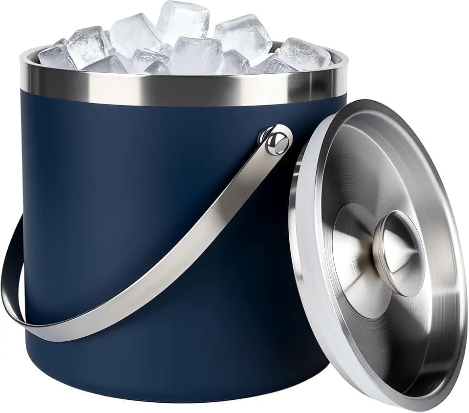 3L Double-Wall Insulated Stainless Steel Ice Bucket for parties