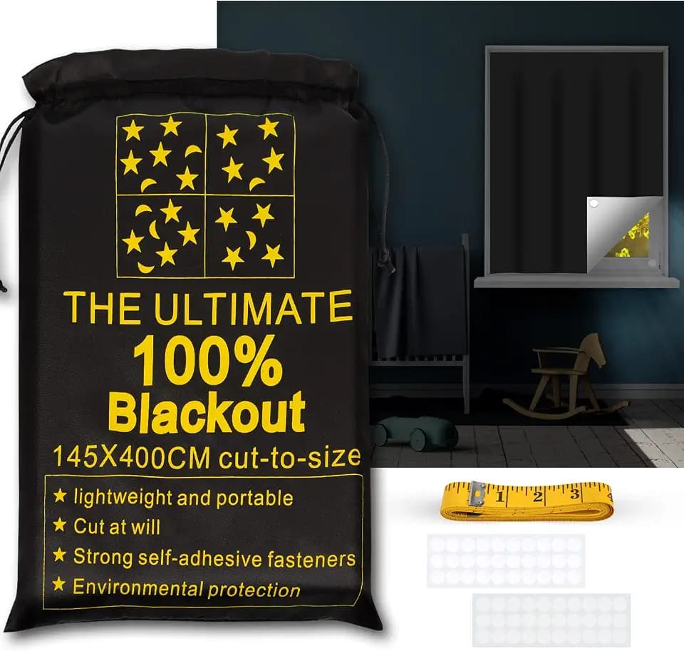 Blackout Curtains 100% Blackout Blinds Window Cover Portable Shades 157x57”