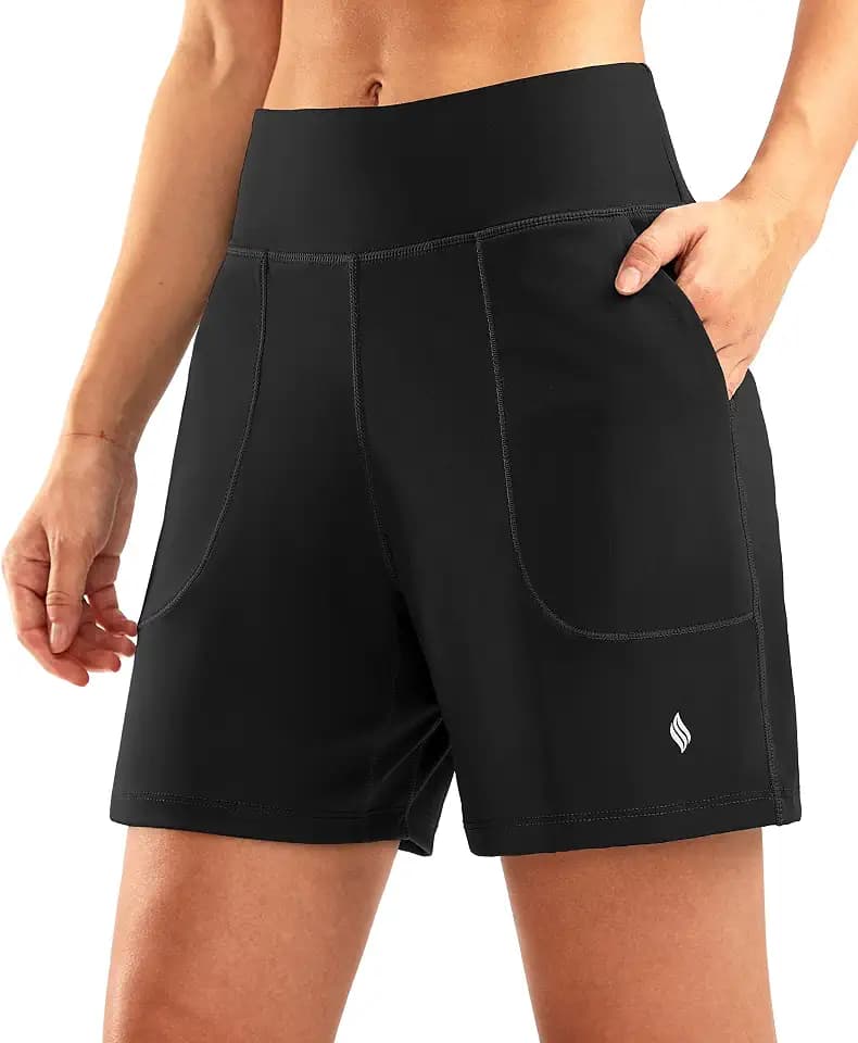 SANTINY 6''/ 8'' Shorts for Women with 4 Pockets